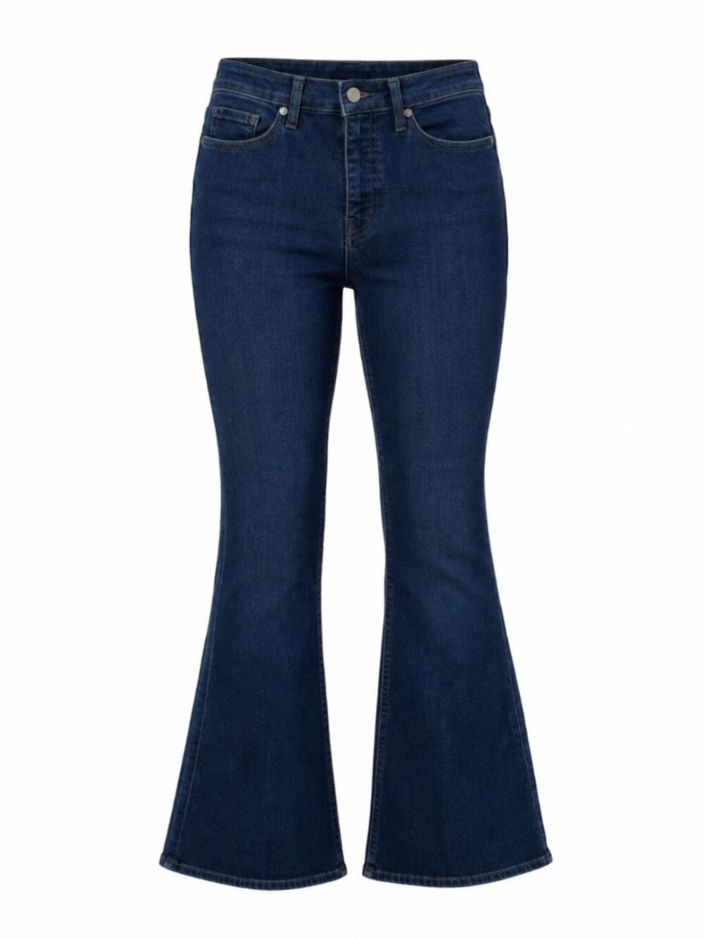 Banana Republic Dark Wash Y2K High-Rise Flare Raw-Hem Jeans Women's 28